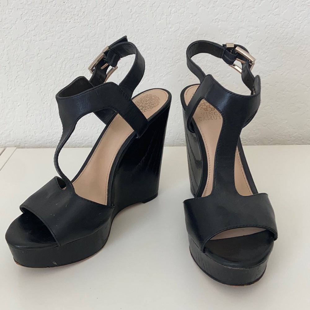 Vince Camuto Black Wedges